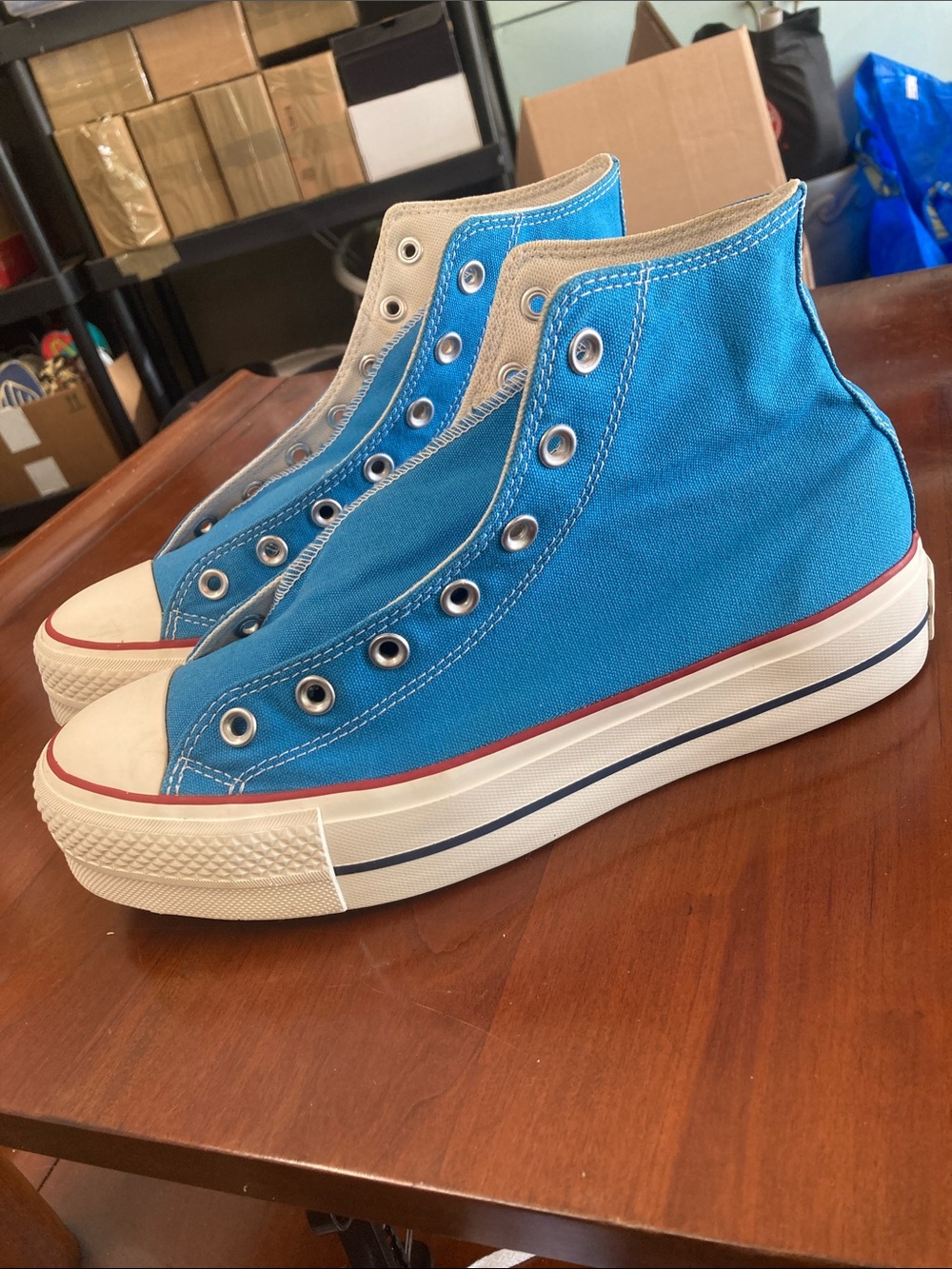 Converse Chuck Taylor All Star Platform lift rise HighTop Blue M7.5/W9.5 171209C